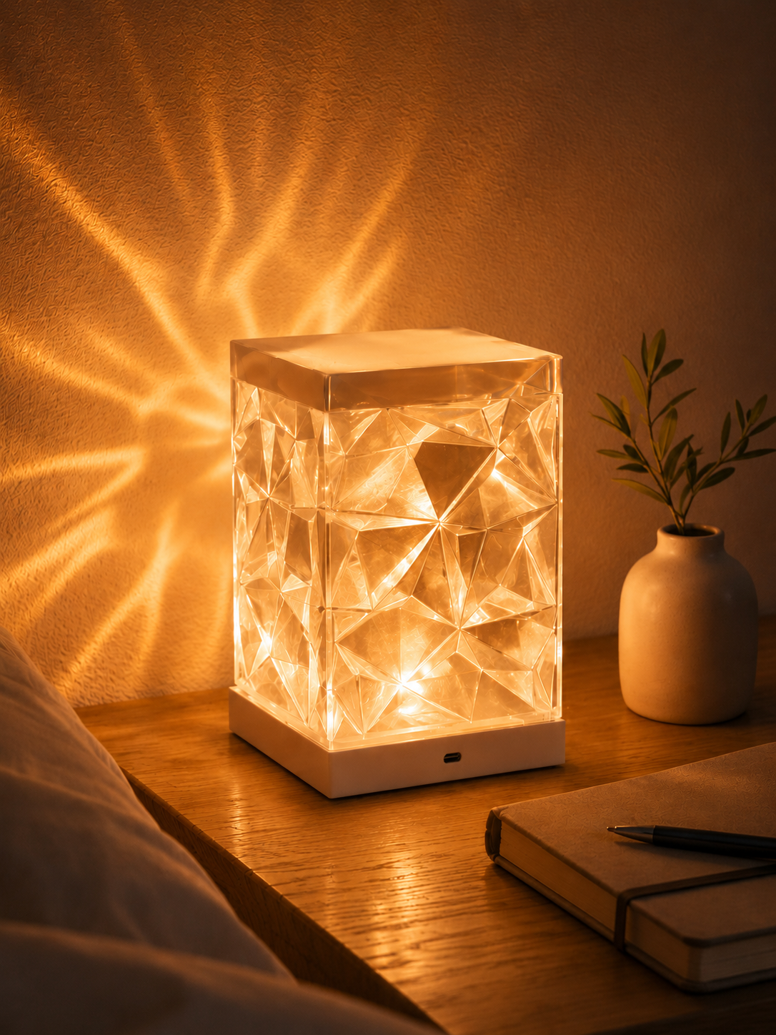Crystal Cube™ - Lámpara Cristal Geométrica RGB