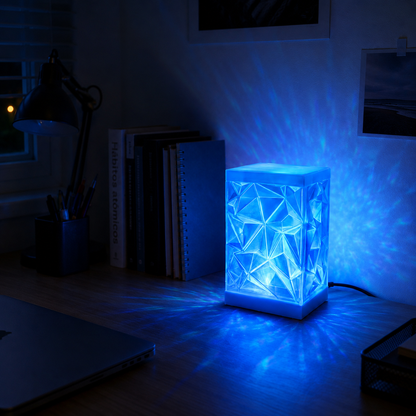 Crystal Cube™ - Lámpara Cristal Geométrica RGB