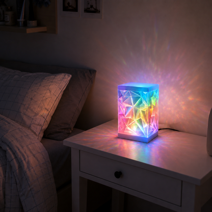 Crystal Cube™ - Lámpara Cristal Geométrica RGB